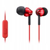 Słuchawki przewodowe SONY MDR-EX110AP _ czerwone _ mikrofon