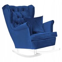 Fotel uszak Gaja bujany skandynawski Family Meble niebieski chabrowy