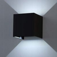 Kinkiet ogrodowy K-Bright czarny zintegrowane źródło LED 12 W