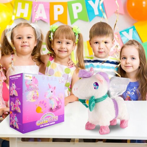 JEDNOROŻEC INTERAKTYWNY MASKOTKA KONIK CHODZI NA SMYCZY NA BATERIĘ na Arena.pl