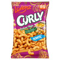Lorenz Curly Chrupki kukurydziane z orzeszkami ziemnymi o smaku curry 100g