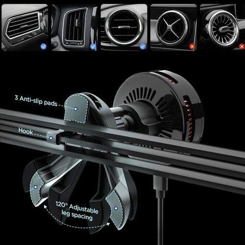 spigen ev25mfaq essential peltier magnetic magsafe vent car mount na Arena.pl