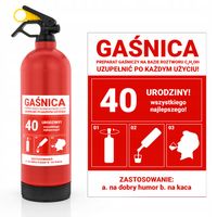 GAŚNICA schowek na flaszkę PREZENT urodziny 18-99