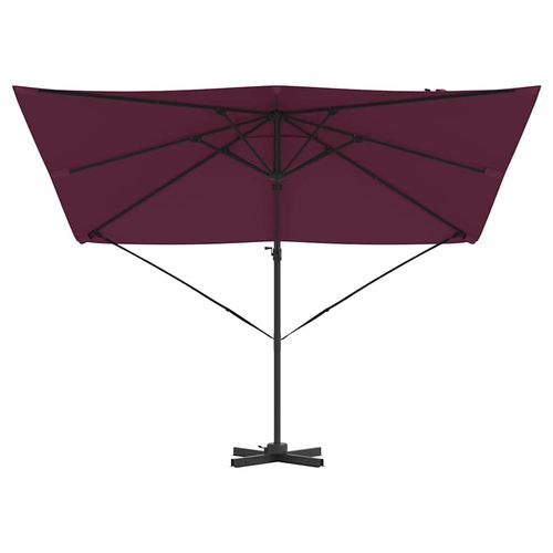 Parasol Roma Czerwony 286 x 285 x 265 cm Poliester i aluminium na Arena.pl