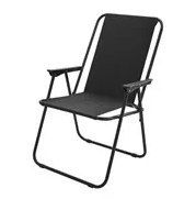 Leżak krzesło kempingowe SANDY 52x86x44 czarne stalowe swe