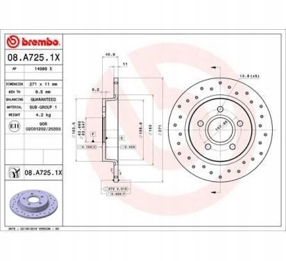 TARCZA HAM TYL 271X11 P XTRA BREMBO na Arena.pl