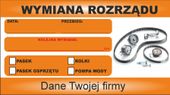 Naklejki serwisowe WYMIANA ROZRZĄDU OLEJU KLIMA