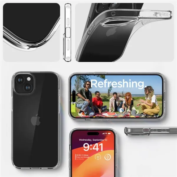 etui spigen crystal flex na iphone 15 plus - przezroczyste zdjęcie 7