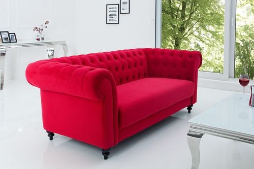 Sofa CHESTERFIELD czerwona na Arena.pl