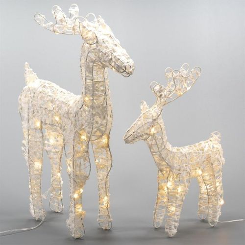 Zestaw błyszczących reniferów, 45 diod LED, z zegarem, na ba na Arena.pl