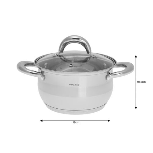 komplet garnków stalowych 12 elementów kinghoff kh-1098 na Arena.pl