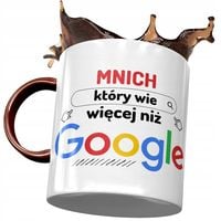 Kubek Bordowy Dla Mnicha Który Wie Więcej Prezent Z Nadrukiem Ze Zdjęciem