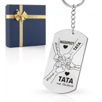 BRELOK nieśmiertelnik z GRAWEREM PREZENT dla DZIADKA TATY SYNA