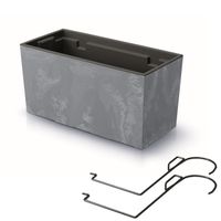 Skrzynka doniczka balkonowa uchwyty 39x19 cm marengo