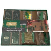 Zestaw do pakowania prezentów Święta 115 el zieleń