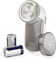 Elektryczna Golarka do Ubrań Swetrów Tkanin Biała 13x6cm Na Baterie Mobilna