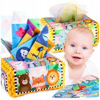 SORTER PUDEŁKO Z CHUSTECZKAMI Pluszowe Szeleszczące MONTESSORI Sensoryczne