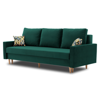 Kanapa ETNA PRO z funkcją spania, drewniane nóżki