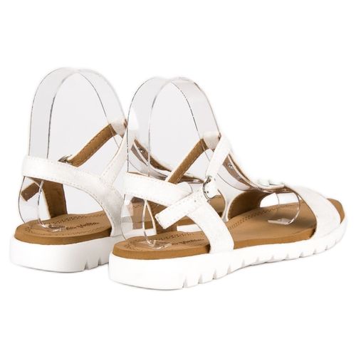 Białe płaskie sandały r.37 na Arena.pl