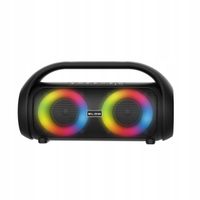 GŁOŚNIK BLUETOOTH PRZENOŚNY BEZPRZEWODOWY WODOODPORNY IPX5 RADIO FM USB RGB