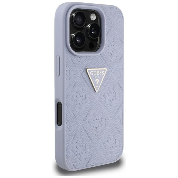 etui guess hot stamp 4g pattern triangle metal logo do iphone 16 pro zdjęcie 4
