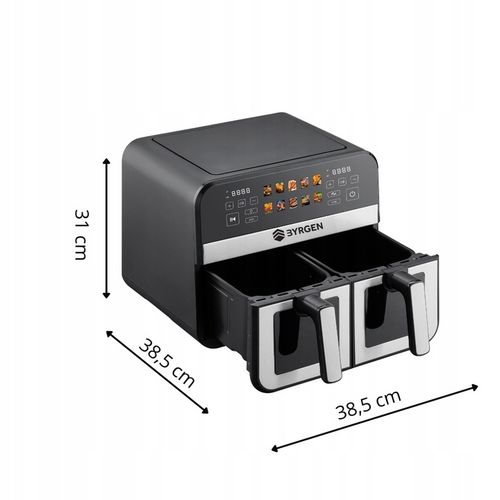 Air Fryer dwukomorowy 9L frytkownica beztłuszczowa dual 2400W suszarka na Arena.pl