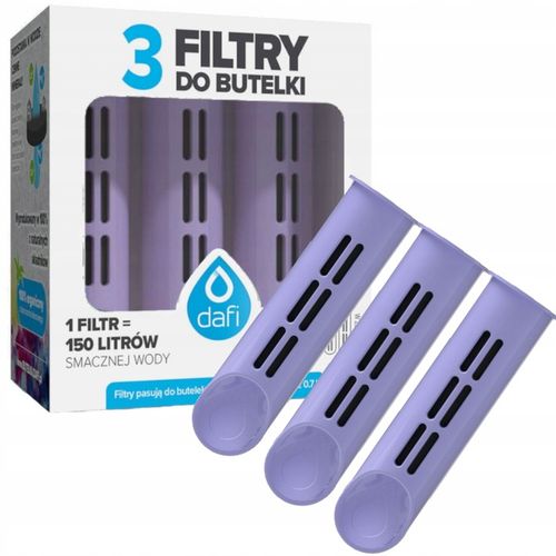 Filtry wkłady do butelki Dafi Solid Steel Soft - 3 szt Lawenda na Arena.pl