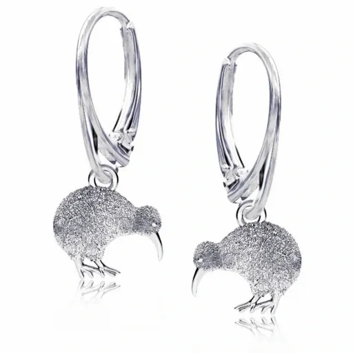 Ptaszek kiwi srebrny komplet ankier skręcany duże ogniwa srebro 925 zdjęcie 5