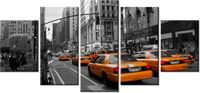 70CM 150CM OBRAZ 5 ELEM MANHATTAN TAXI ŚCIENNY