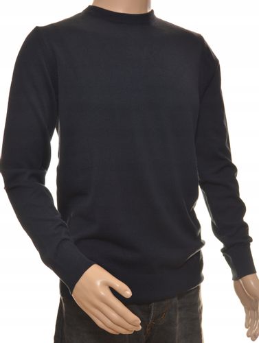 Sweter męski granatowy gładki wełniany XXL 2XL na Arena.pl