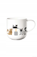 ASA Kubek Coppa 400ml do kawy i herbaty koty porcelanowy pojemny