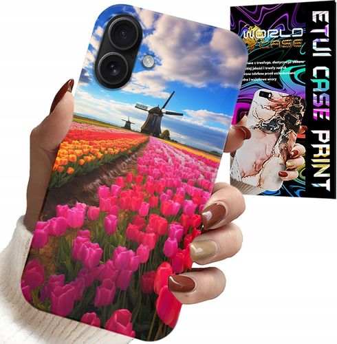 ETUI DO IPHONE 16 - POLE KOLOROWYCH TULIPANÓW, TULIPAN, CASE na Arena.pl
