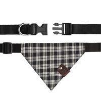 modna obroża dla psa z bandaną w kratkę petsome rozmiar l 13pk4l