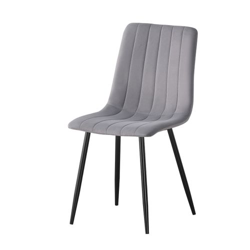 IRIS KRZESŁO TAPICEROWANE CIEMNY SZARY WELUR na Arena.pl