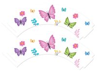 Papilotki do muffinek babeczek Kolorowe Motylki, 6 szt.