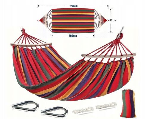 Hamak z DRĄŻKIEM 2 osobowy z pałąkiem XXL hamak ogrodowy czerwony na Arena.pl