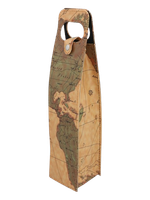 Torba na Wino Mapa Świata Ozdobne Etui na Butelkę Torebka Prezentowa