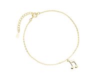 POZŁACANA SREBRNA BRANSOLETA GWIAZD NUTA NUTKA