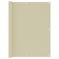 Parawan balkonowy, kremowy, 120x600 cm, tkanina Oxford