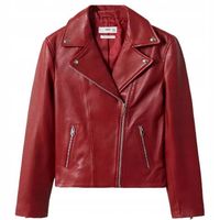 Mango Kurtka skórzana Perfect 27023706 Czerwony