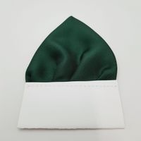 Ciemna zieleń butelkowa poszetka trójkątna "Wypustka"