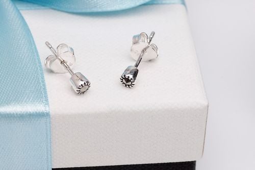 srebrne cudowne minimalistyczne kolczyki z markazytami - kdm4414 na Arena.pl