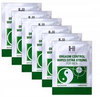 6x Orgasm Control Delay Wipes Chusteczki Opóźniające Wytrysk SHS