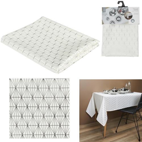 Obrus Geometric Dore biały/srebrny 140x250cm na Arena.pl