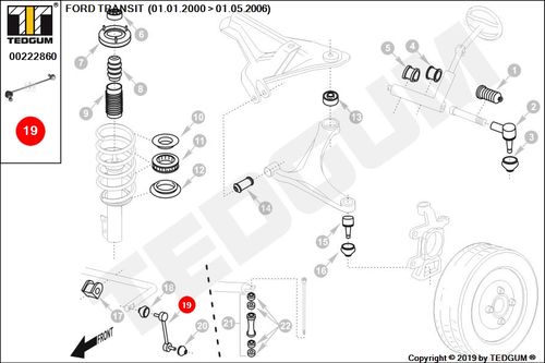 FORD TRANSIT ŁĄCZNIK STABILIZATORA PRZEDNIEGO na Arena.pl