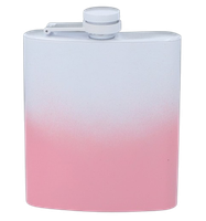 Biało Różowa Piersiówka ze Stali Nierdzewnej 8 OZ ok. 240 ml Gentelo