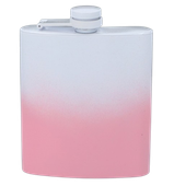 Biało Różowa Piersiówka ze Stali Nierdzewnej 8 OZ ok. 240 ml Gentelo