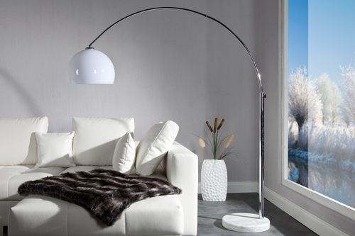 Lampa podłogowa Bow II biała regulowana D2 na Arena.pl