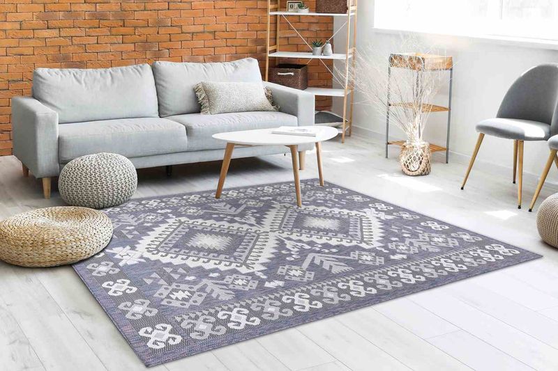 RUG/LU/VINEA/AZTEC/BLUE+CREAM/80x150 zdjęcie 2