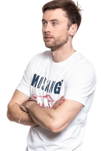 MUSTANG Logo Tee CLOUD DANCER 1007252 2020 XXL na Arena.pl